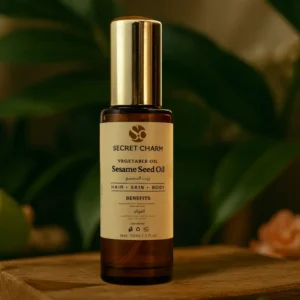 Huile de Sésame 100% naturelle Secret Charm – Soin visage, corps et cheveux – Prix Maroc 55 dh