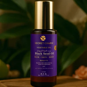Huile de nigelle Secret Charm – soin naturel pour visage, corps et cheveux – Maroc